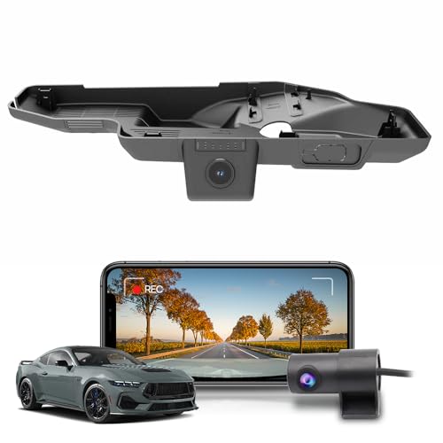 Front 2160P+Rear 1080P Dash Cam for Ford Mustang review