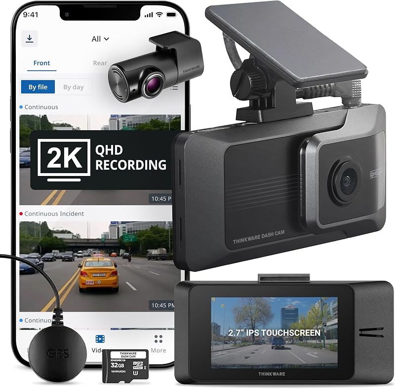 thinkware front and rear dash cam review